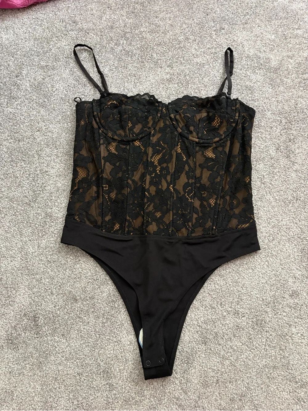 Vici Black Lace Bodysuit Tank Top - Picture 1 of 4